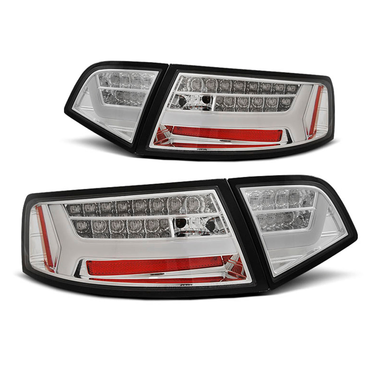 LED BAR Rücklichter Chrom SEQ passend für Audi A6 08-11 Limousine