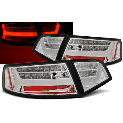 LED BAR Rücklichter Chrom SEQ passend für Audi A6 08-11 Limousine