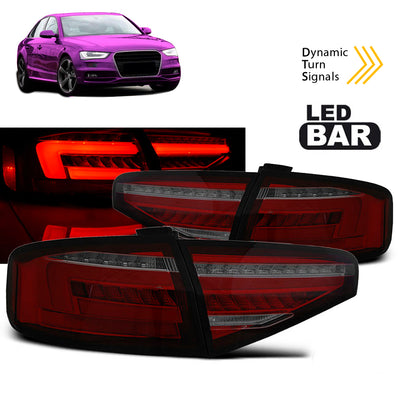 LED BAR Rücklichter Rot Rauch SEQ passend für Audi A4 B8 12-15 Limousine OEM LED