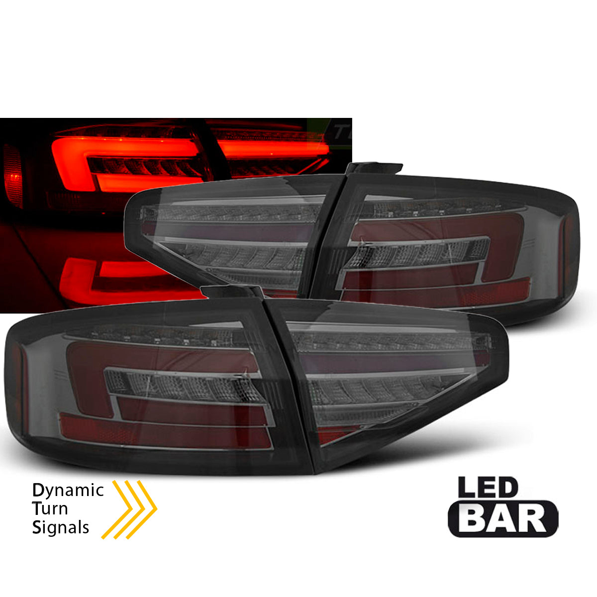 LED BAR Rücklichter Rauch SEQ passend für Audi A4 B8 12-15 Limousine OEM LED