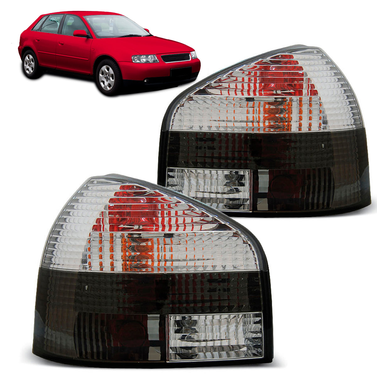 Rücklichter Weiß Rauch passend für Audi A3 8L 08.96-08.00