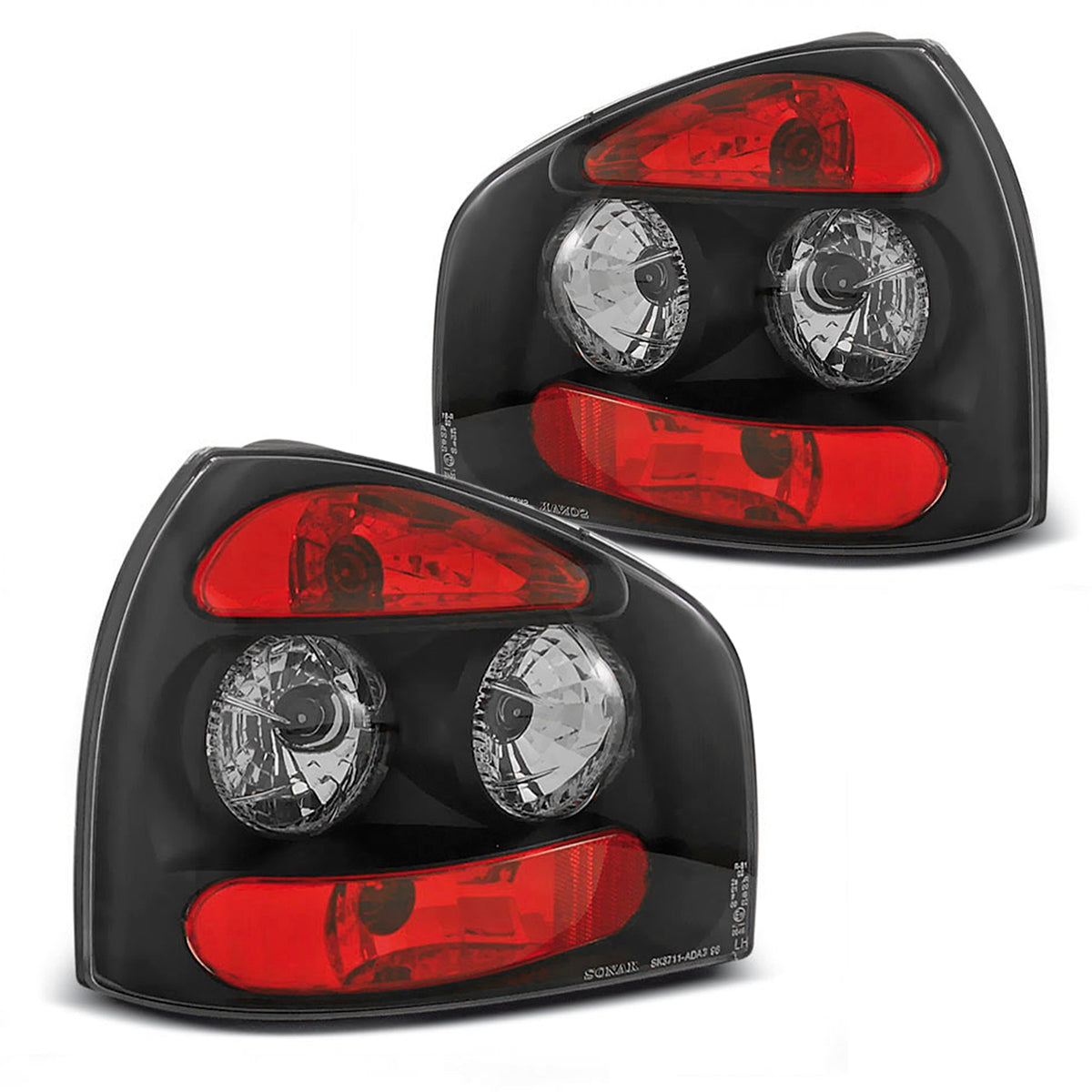 Rücklichter Schwarz passend für Audi A3 8L 08.96-08.00
