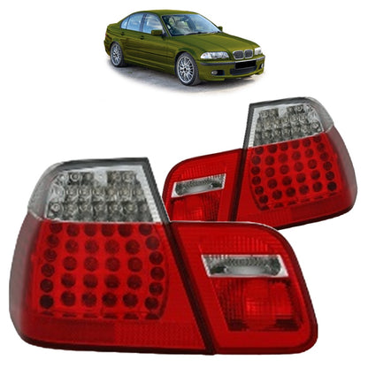 LED Rot Klar Rücklichter passend für BMW 3er E46 Limousine 1998-2001