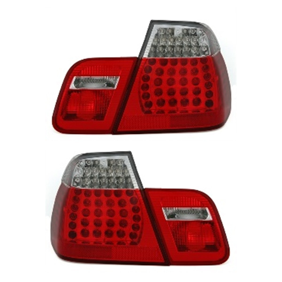 LED Rot Klar Rücklichter passend für BMW 3er E46 Limousine 1998-2001