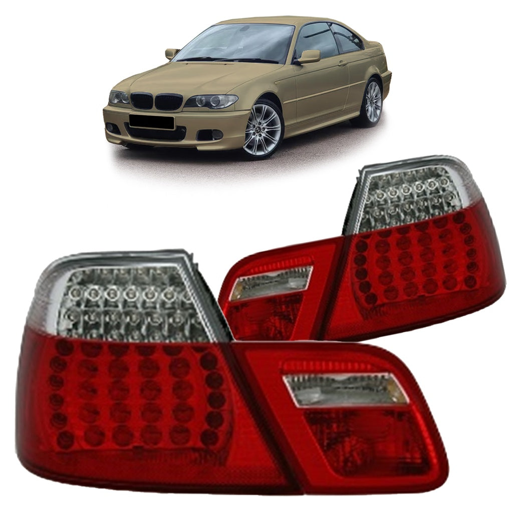 Heckleuchten LED Rot Klar passend für BMW 3er (E46) Coupe Facelift 2003-2006