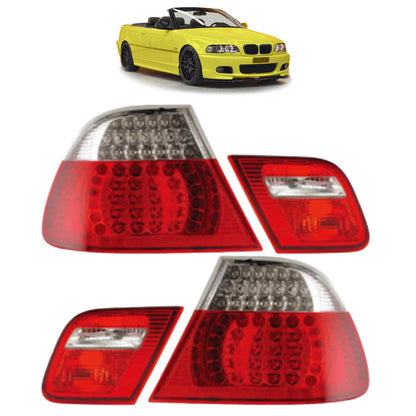 LED Rot Klar Rücklichter passend für BMW 3er E46 Cabrio 1999-2003