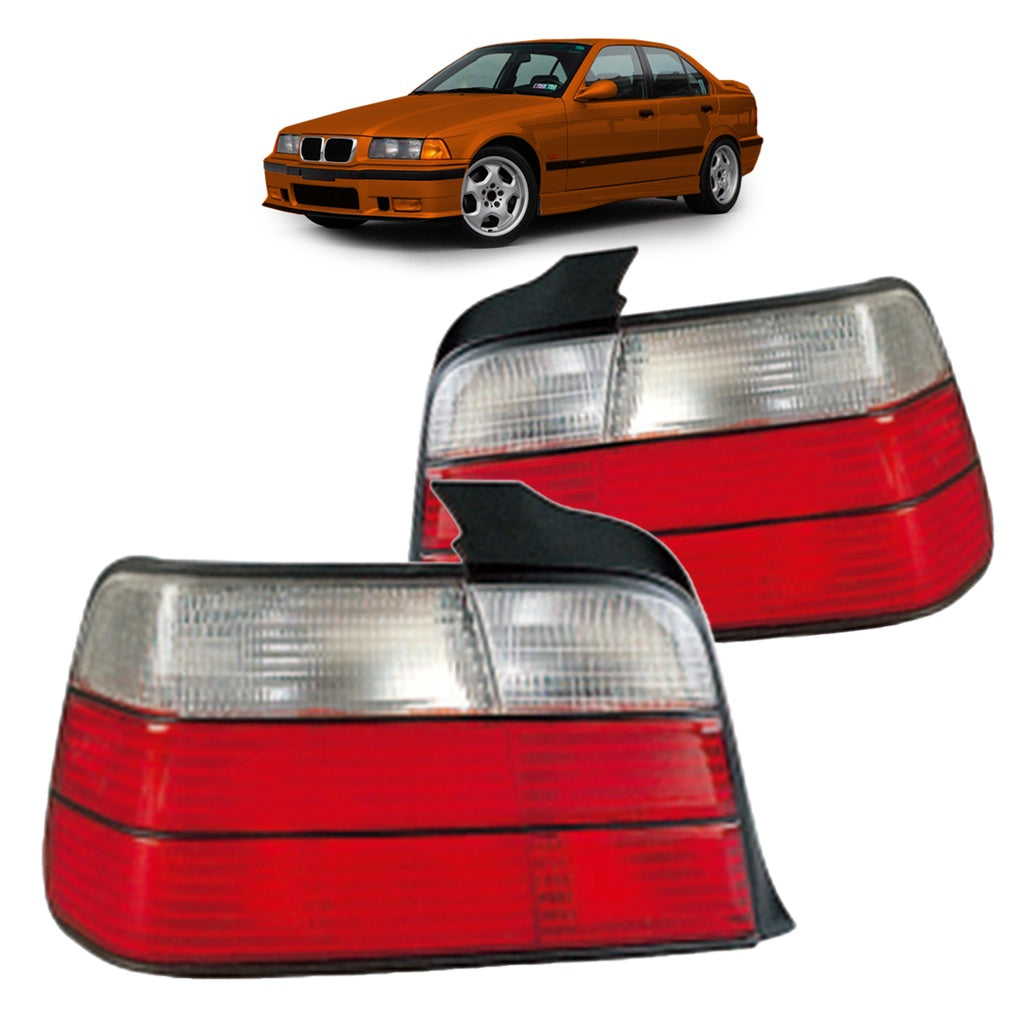 Heckleuchten Rot Klar passend für BMW 3er (E36) Limousine 1990-1998