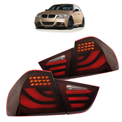 LED BAR Rot Smoke Rücklichter passend für BMW 3er E90 Limousine 2008-2011