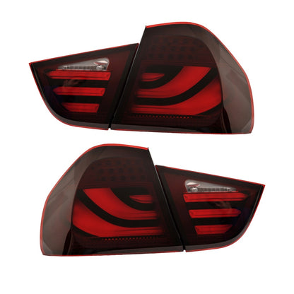 Heckleuchten LED BAR Rot Smoke passend für BMW 3er (E90) Limousine Facelift 2008-2011
