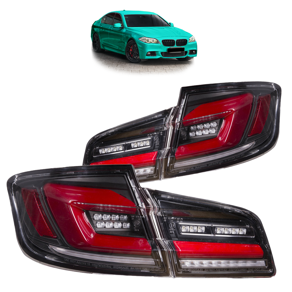 Heckleuchten Dynamisch LED Schwarz passend für BMW 5er (F10) Limousine 2010-2017