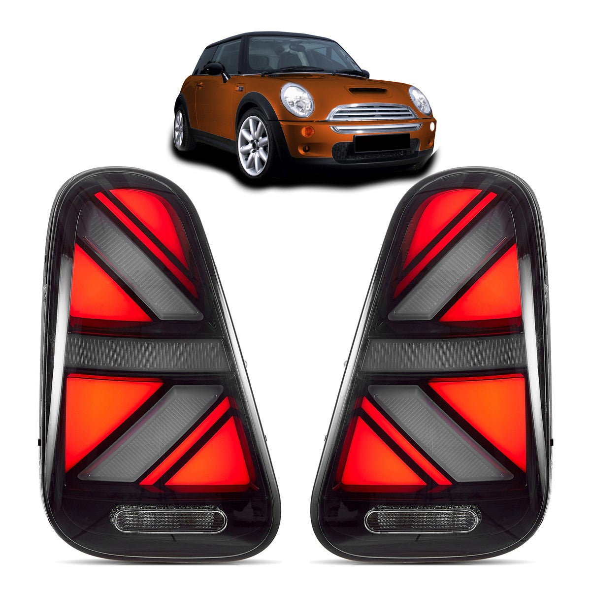 LED Klare Union Jack Rücklichter passend für MINI R50 R52 R53 2001-2006