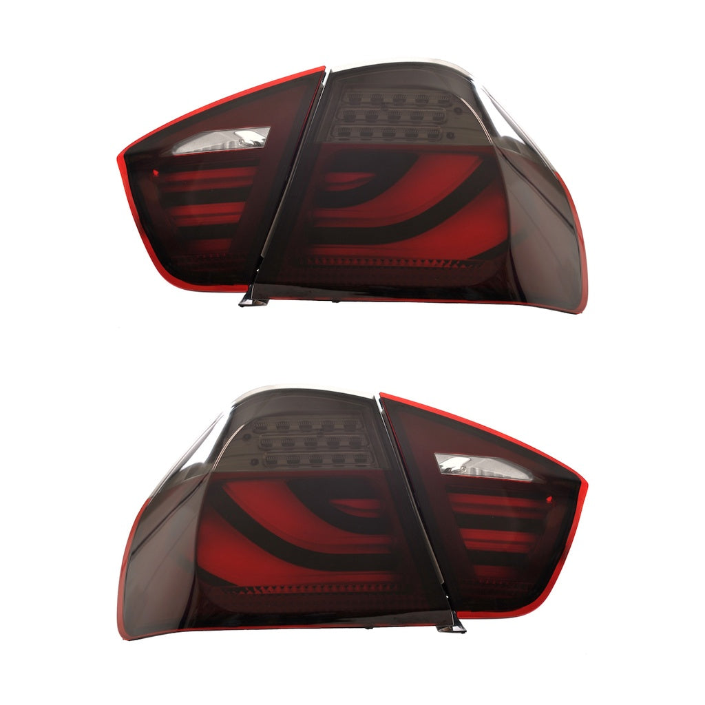 Heckleuchten LED BAR Rot Smoke passend für BMW 3er (E90) Limousine Vor-Facelift 2005-2008