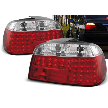 LED Rücklichter Rot Weiß passend für BMW E38 06.94-07.01