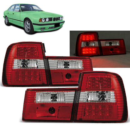 LED Rücklichter Rot Weiß passend für BMW E34 02.88-12.95 Limousine