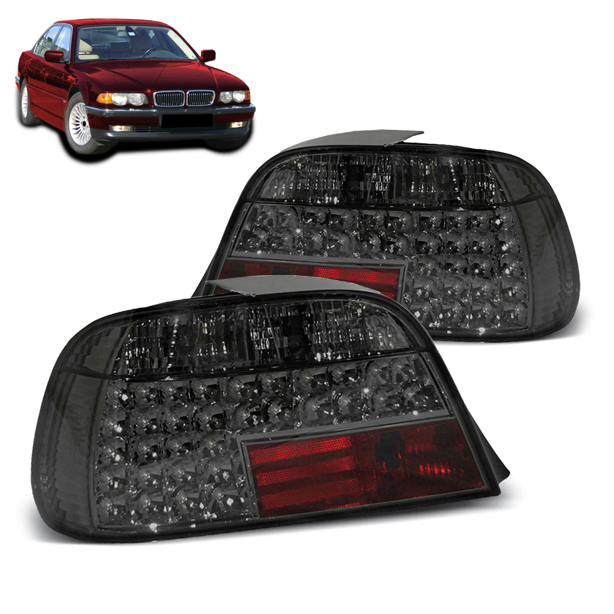 LED Rücklichter Rauch passend für BMW E38 06.94-07.01