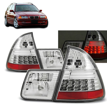LED Rücklichter Chrom passend für BMW E46 99-05 Touring