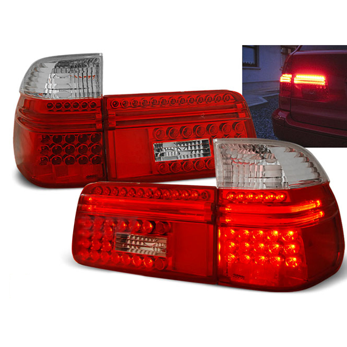 LED Rücklichter Rot Weiß passend für BMW E39 97-08.00 Touring