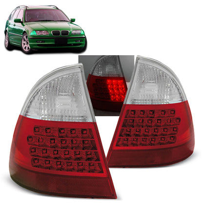 LED Rücklichter Rot Weiß passend für BMW E46 99-05 Touring