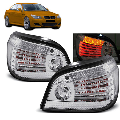 LED Rücklichter Chrom passend für BMW E60 07.03-07