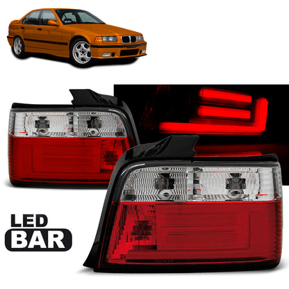LED Leiste Rücklichter Rot Weiß passend für BMW E36 12.90-08.99 Limousine