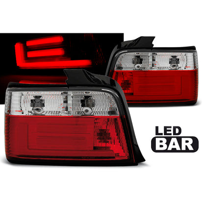 LED Leiste Rücklichter Rot Weiß passend für BMW E36 12.90-08.99 Limousine