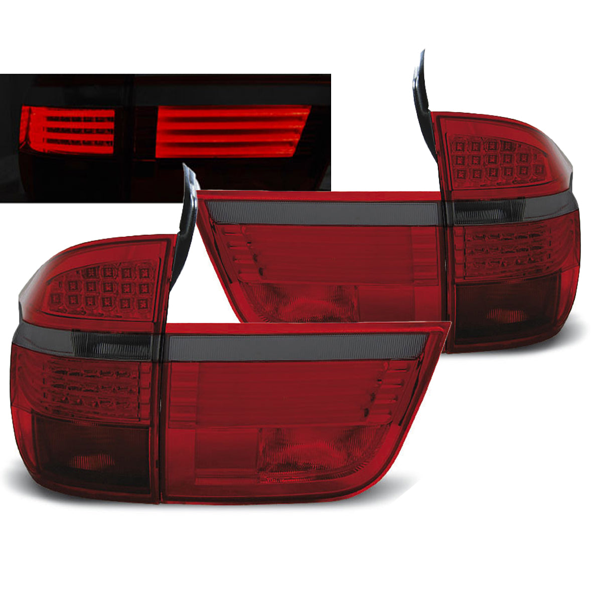 LED Rücklichter Rot Rauch passend für BMW X5 E70 03.07-05.10