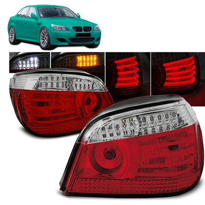 LED Rücklichter Rot Weiß passend für BMW E60 07.03-07