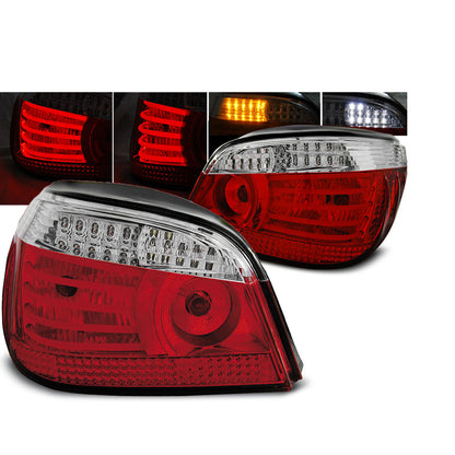 LED Rücklichter Rot Weiß passend für BMW E60 07.03-07