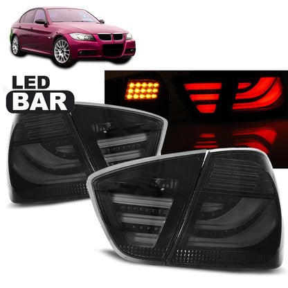 LED Leisten Rücklichter Rauch Schwarz passend für BMW E90 03.05-08.08