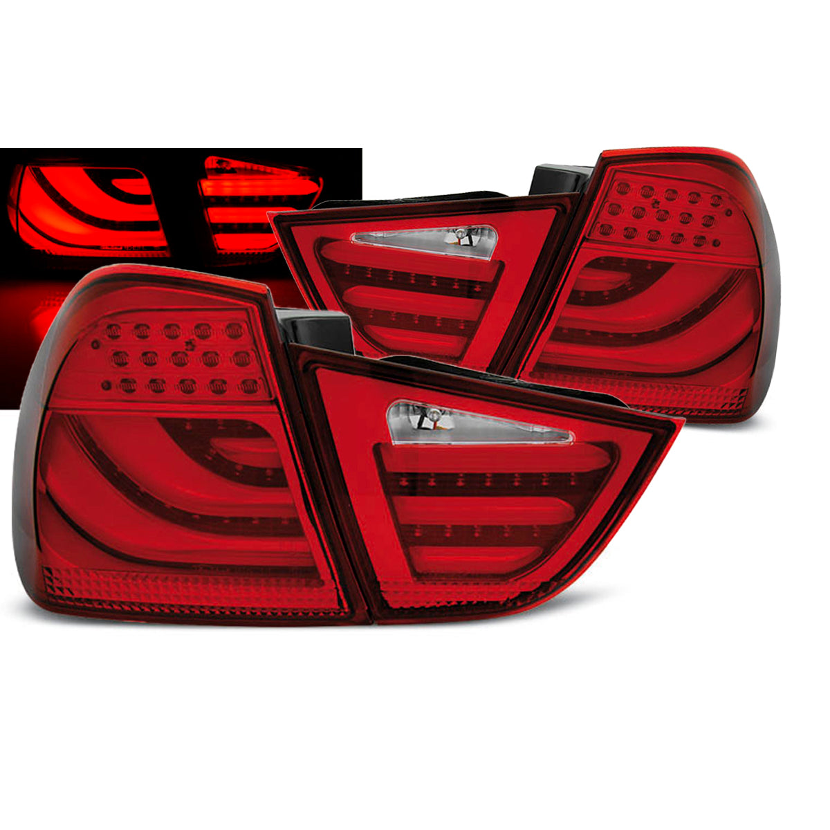 LED Leisten Rücklichter Rot passend für BMW E90 09-11