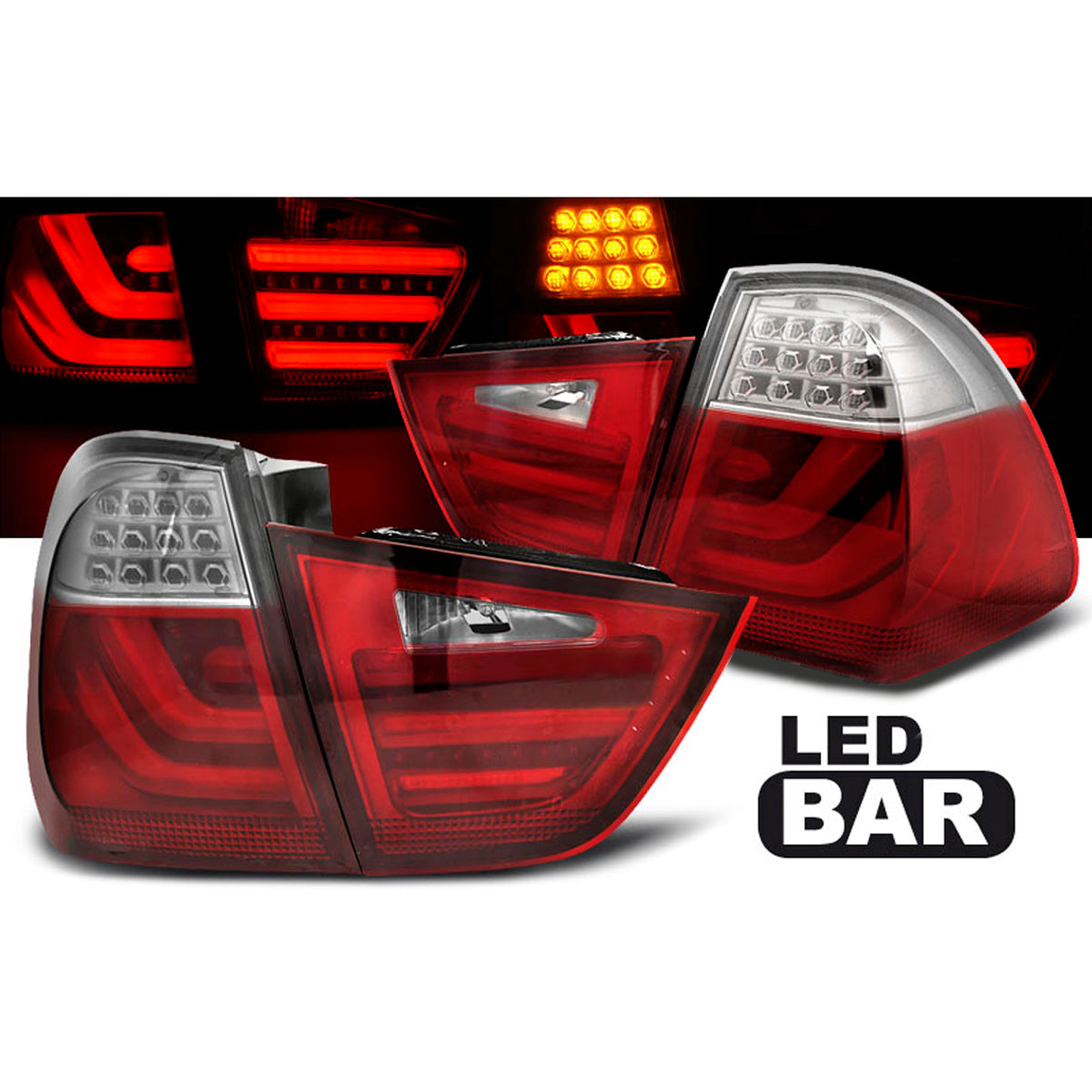LED Leisten Rücklichter Rot Weiß passend für BMW E91 09-11