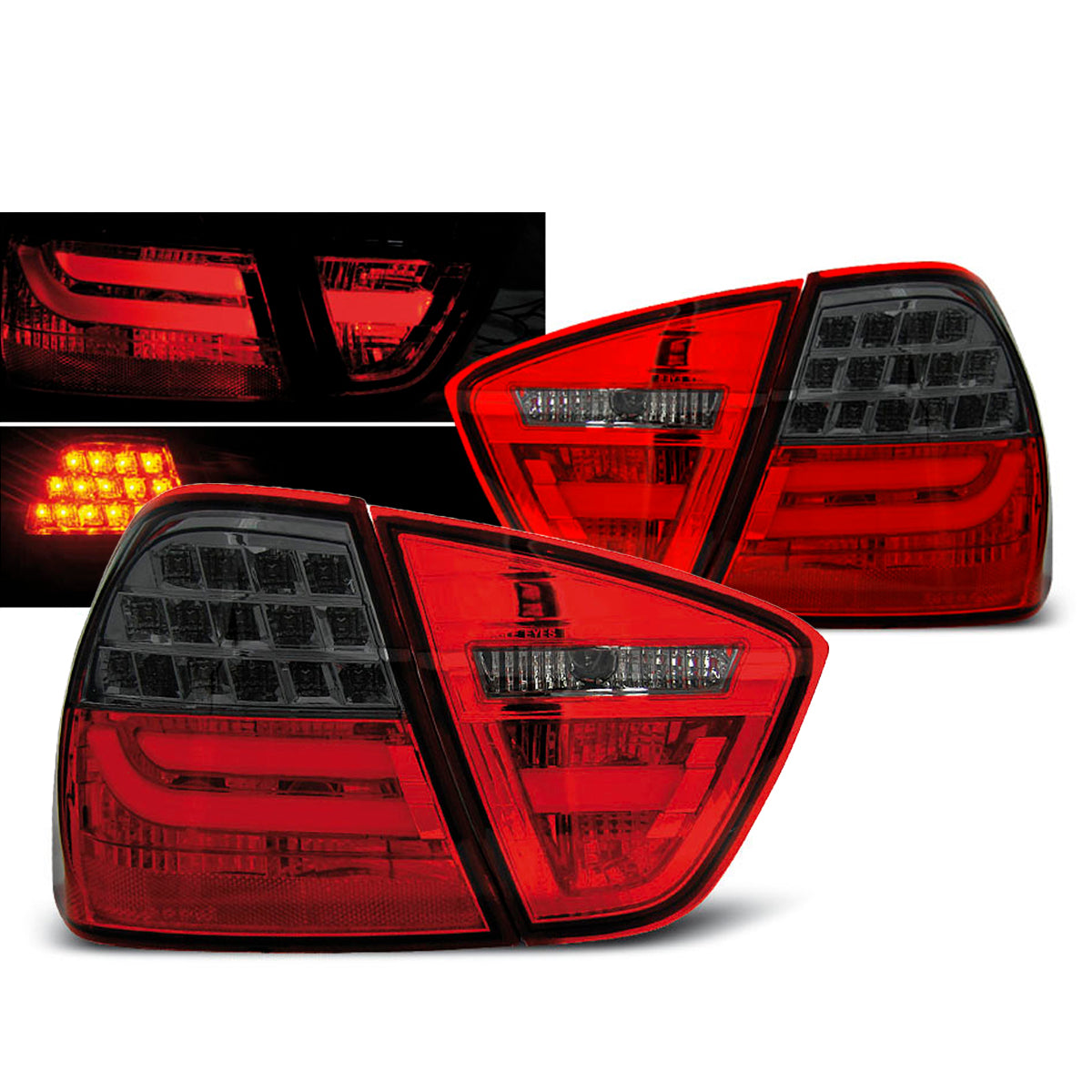 LED Leisten Rücklichter Rot Rauch passend für BMW E90 03.05-08.08