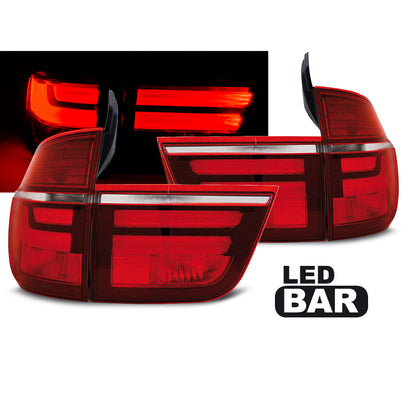 LED Rücklichter Rot Weiß passend für BMW X5 E70 03.07-05.10