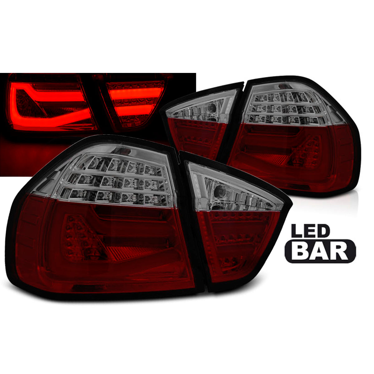 LED BAR Rücklichter Rot Smoke passend für BMW E90 03.05-08.08