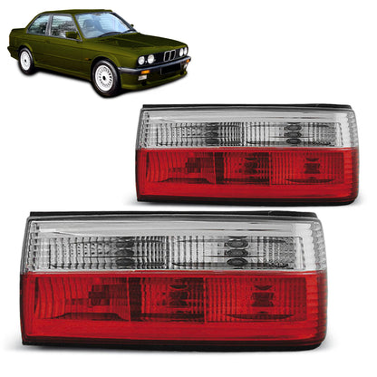 Rücklichter Rot Weiß passend für BMW E30 09.87-10.90