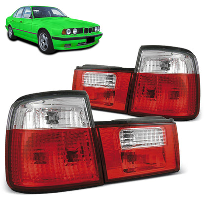 Rücklichter Rot Weiß passend für BMW E34 02.88-12.95
