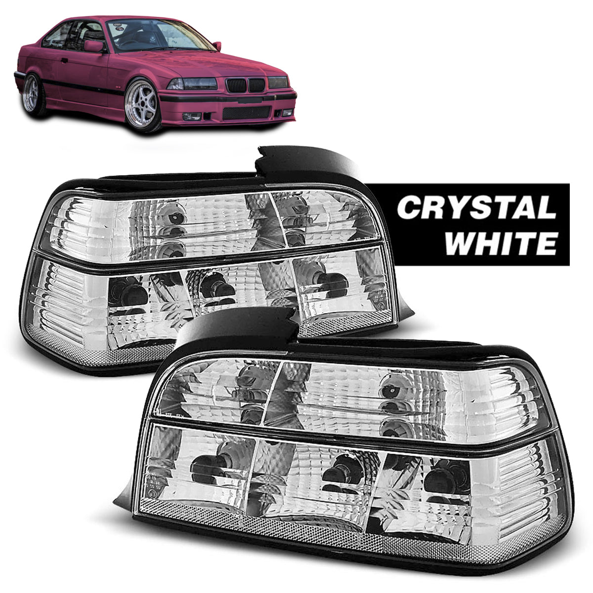 Rücklichter Crystal Weiß passend für BMW E36 12.90-08.99 Coupé