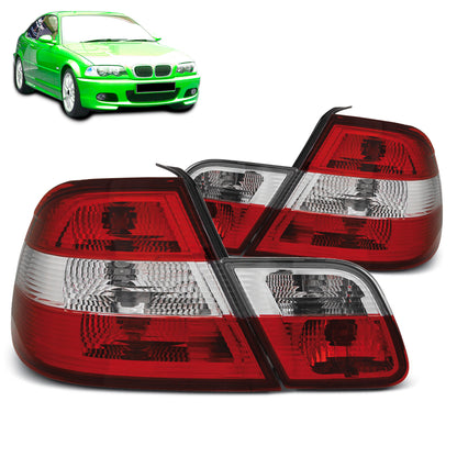 Rücklichter Rot Weiß passend für BMW E46 04.99-03.03 Coupé