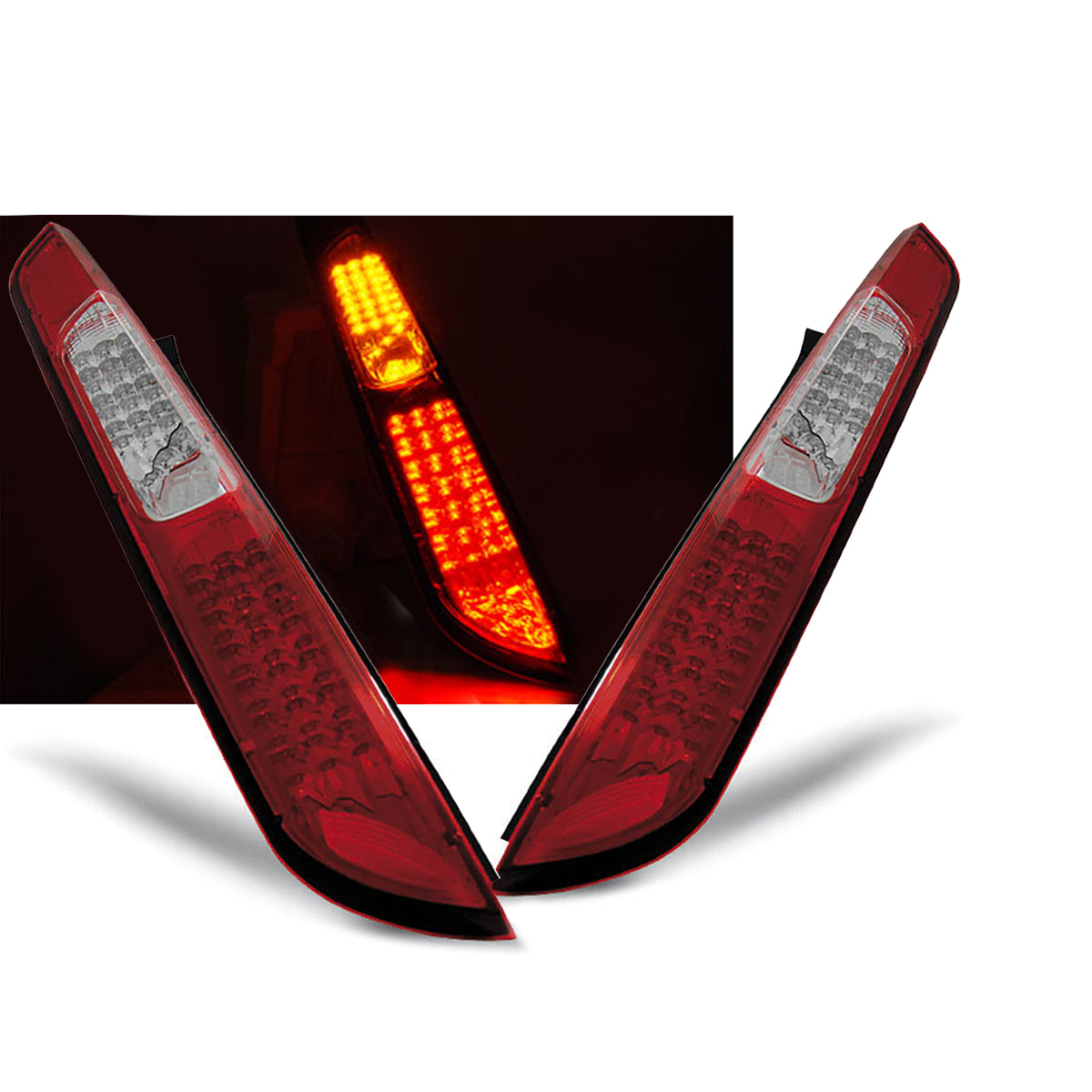 Rücklichter passend für Ford Focus MK2 08-10 HB Rot Weiß LED