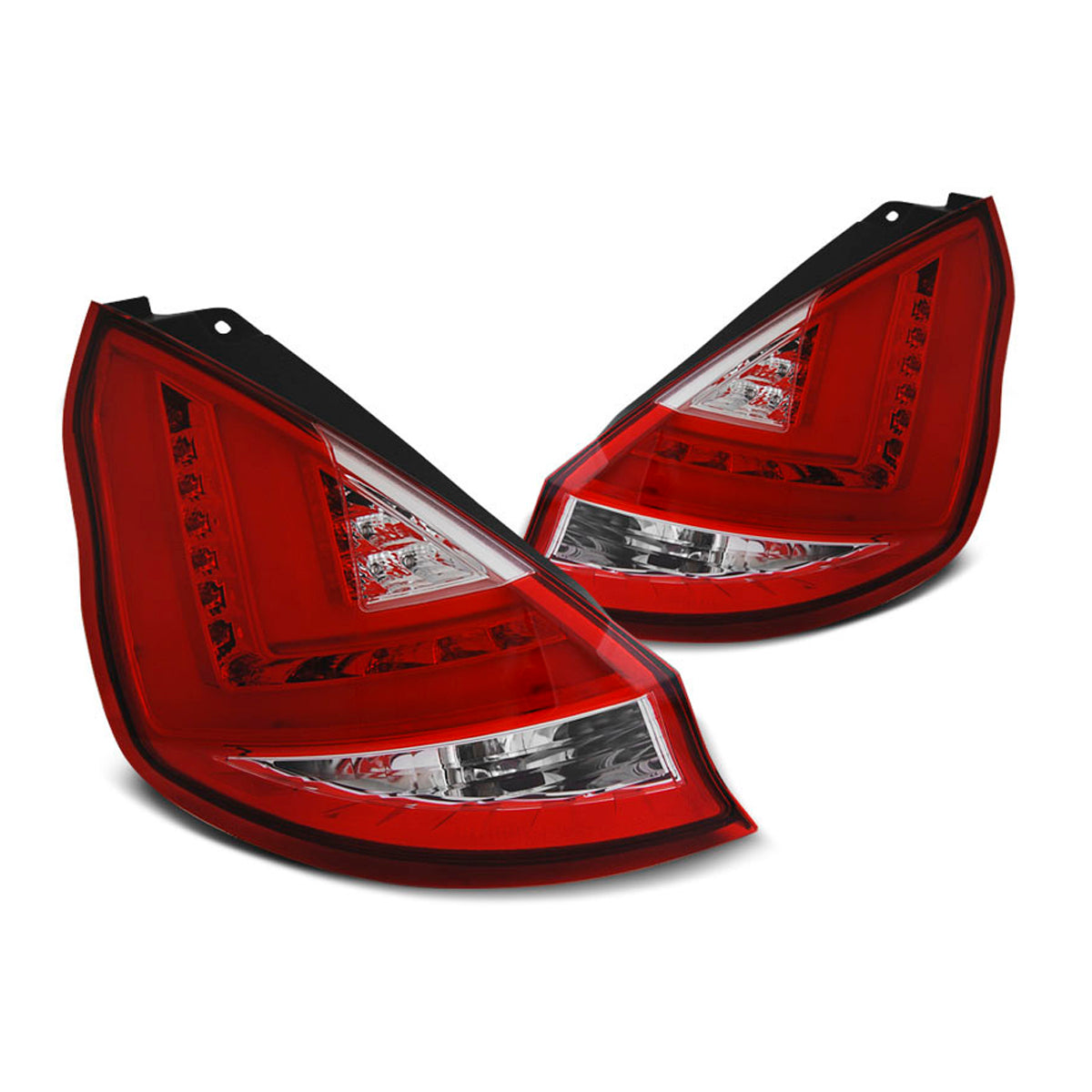 Rücklichter passend für Ford Fiesta MK7 12-16 HB Rot Weiß LED Bar