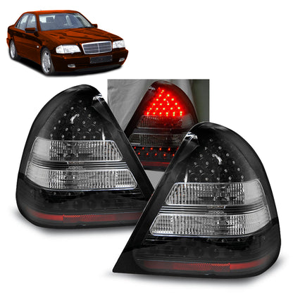 LED Rücklichter Schwarz passend für MERCEDES W202 C-KLASSE 06.93-06.00