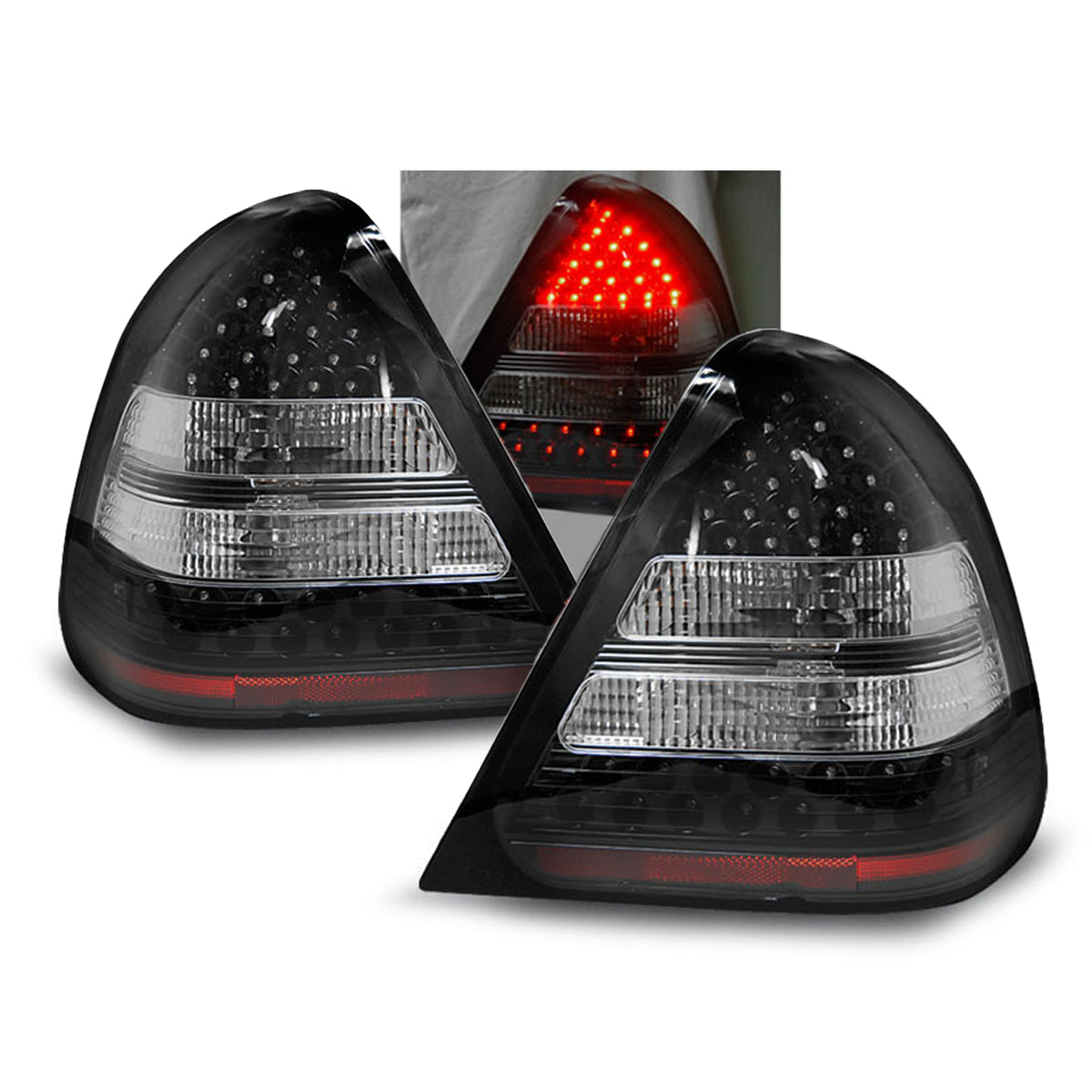 LED Rücklichter Schwarz passend für MERCEDES W202 C-KLASSE 06.93-06.00