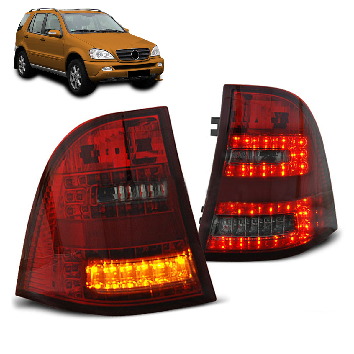 LED Rücklichter Rot Smoke passend für MERCEDES W163 ML M-KLASSE 03.98-05