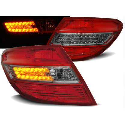 LED Rücklichter Rot Rauch passend für Mercedes C-Klasse W204 Limousine 07-10