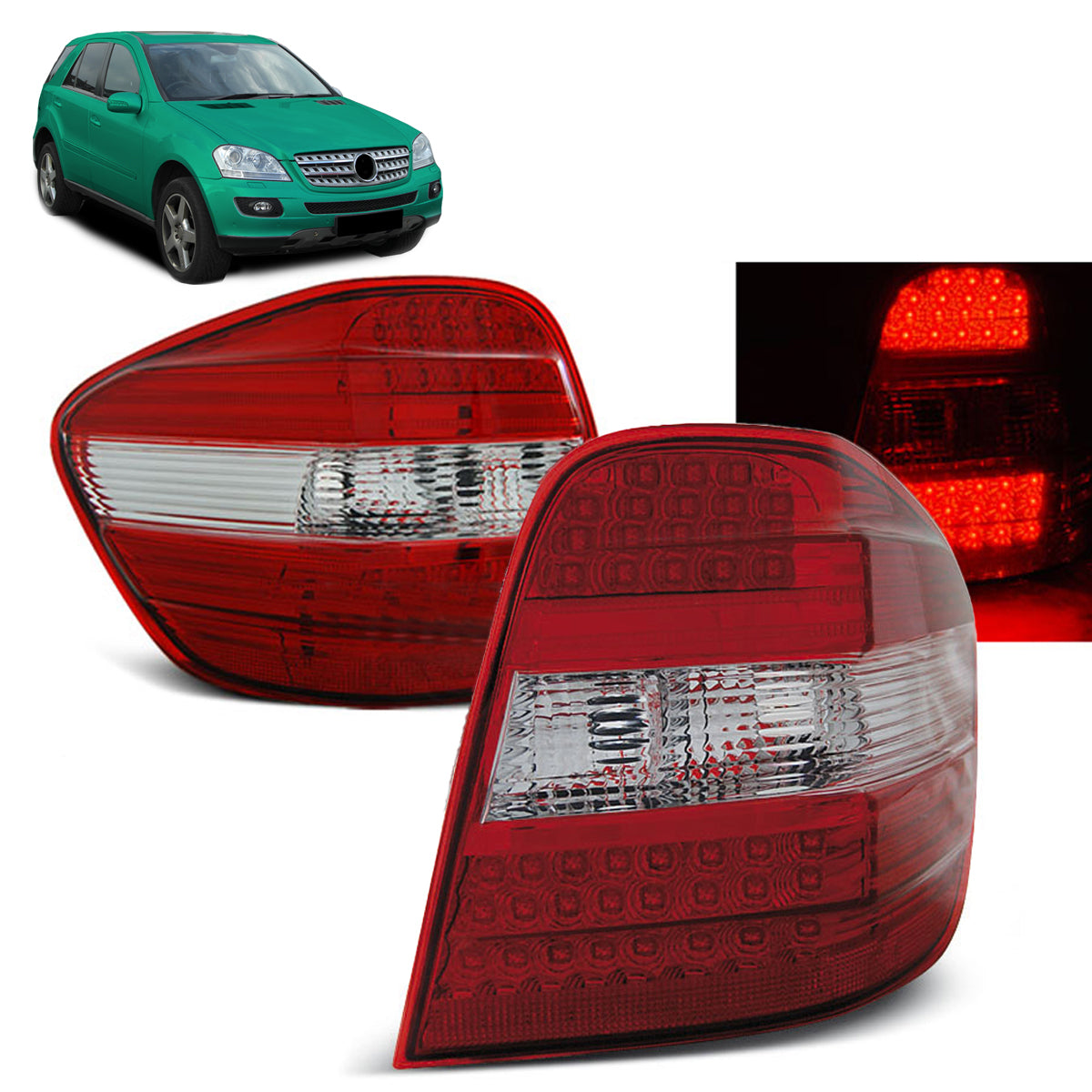 LED Rücklichter Rot Weiß passend für Mercedes M-Klasse W164 05-08