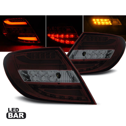 LED Leiste Rücklichter Rot Smoke passend für Mercedes C-Klasse W204 Limousine 07-10