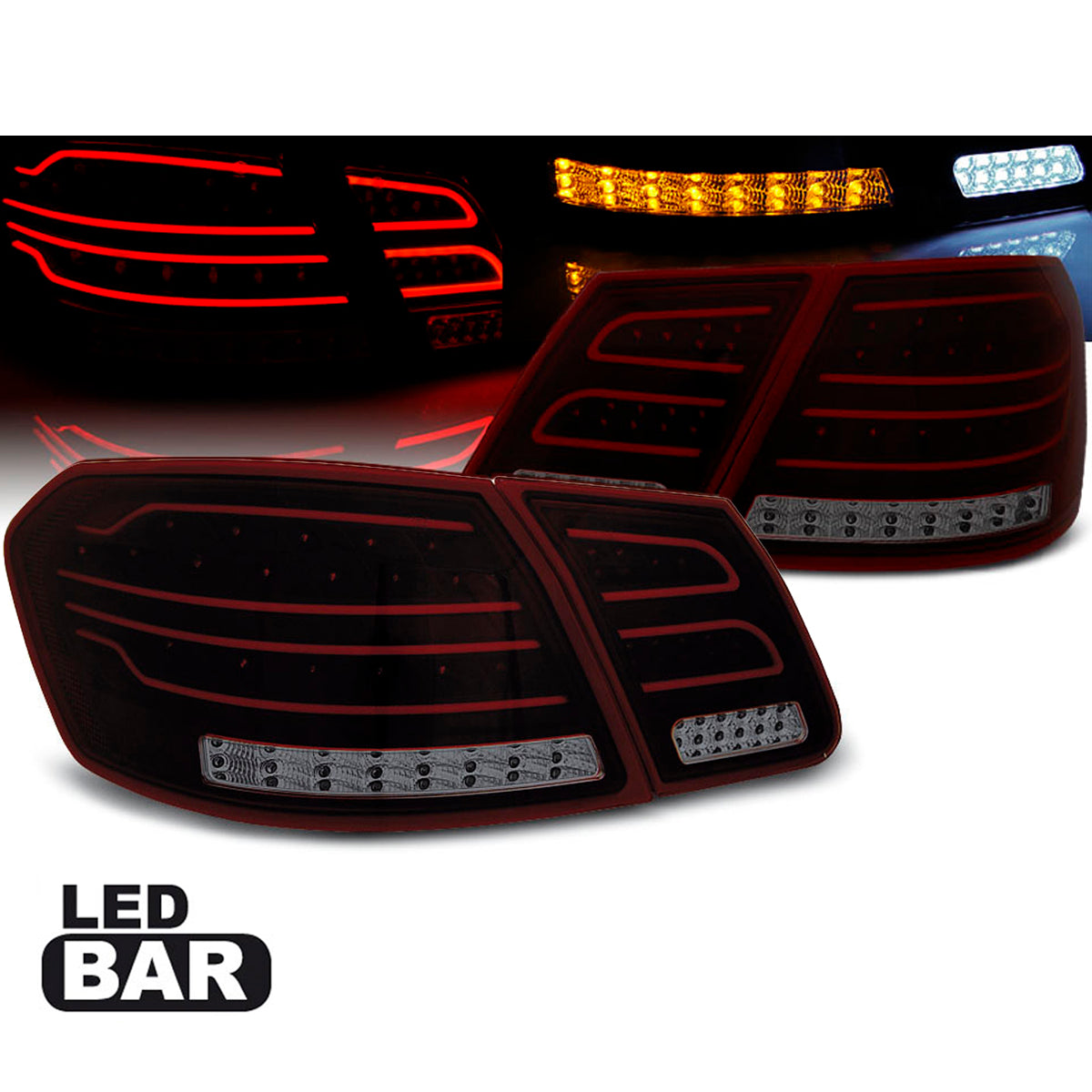 LED BAR Rücklichter Rot Rauch passend für Mercedes W212 E-Klasse 09-13