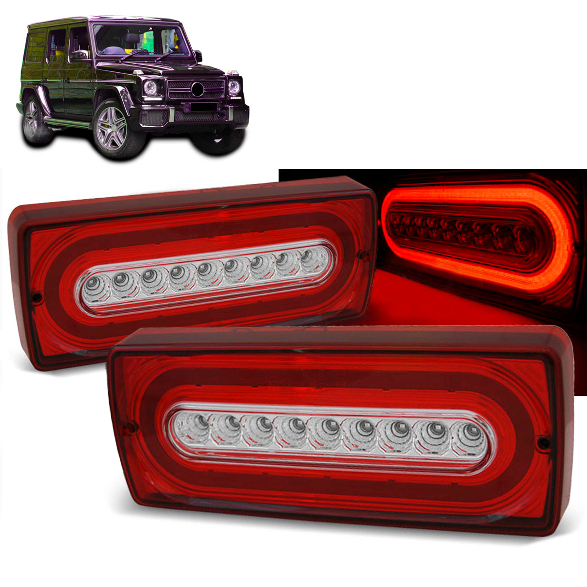 LED Rücklichter Rot Weiß passend für Mercedes W463 G-Klasse 90-12