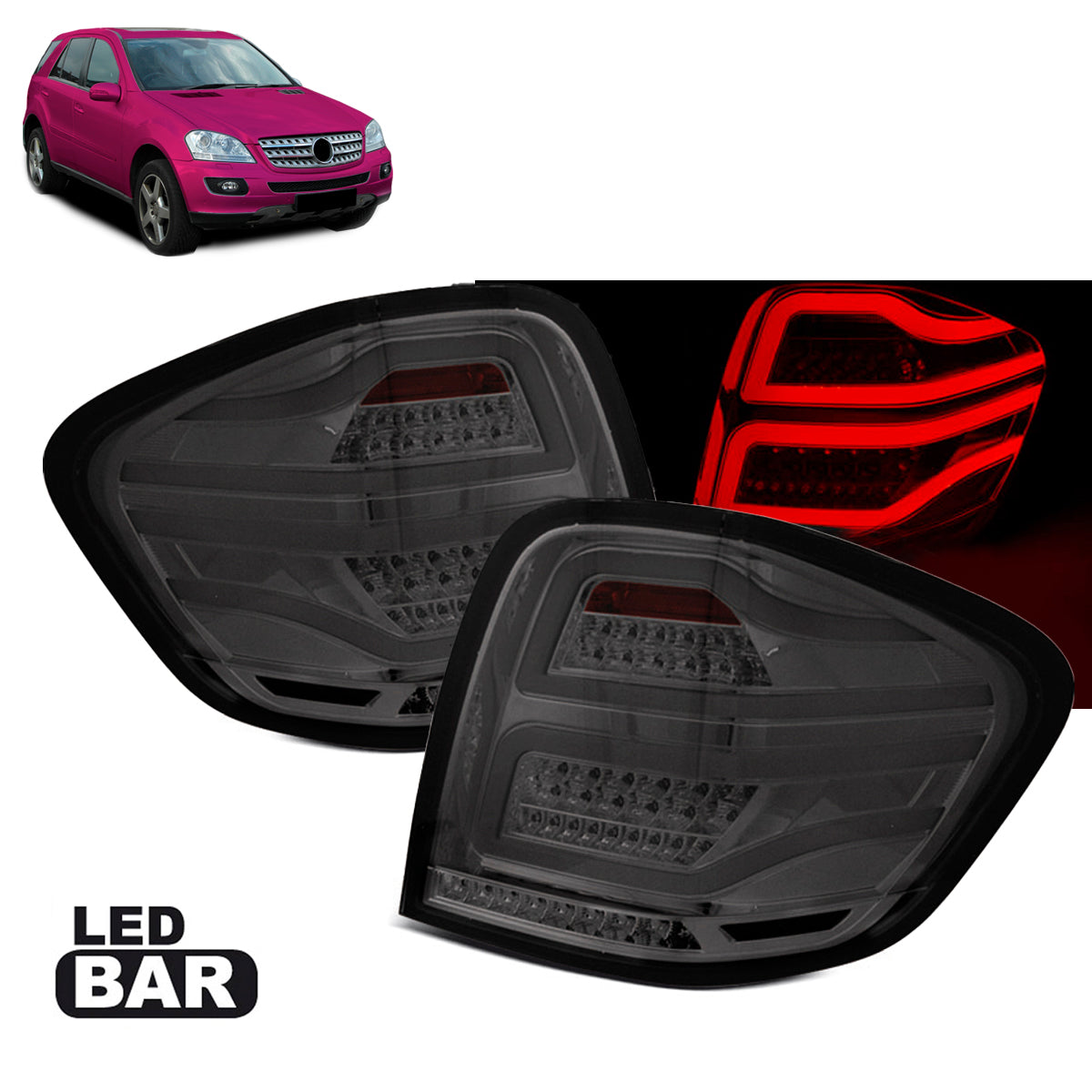 LED BAR Rücklichter Rauch passend für Mercedes M-Klasse W164 05-08