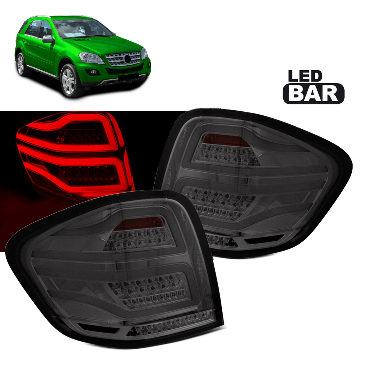 LED BAR Rücklichter Rauch passend für Mercedes M-Klasse W164 09-11